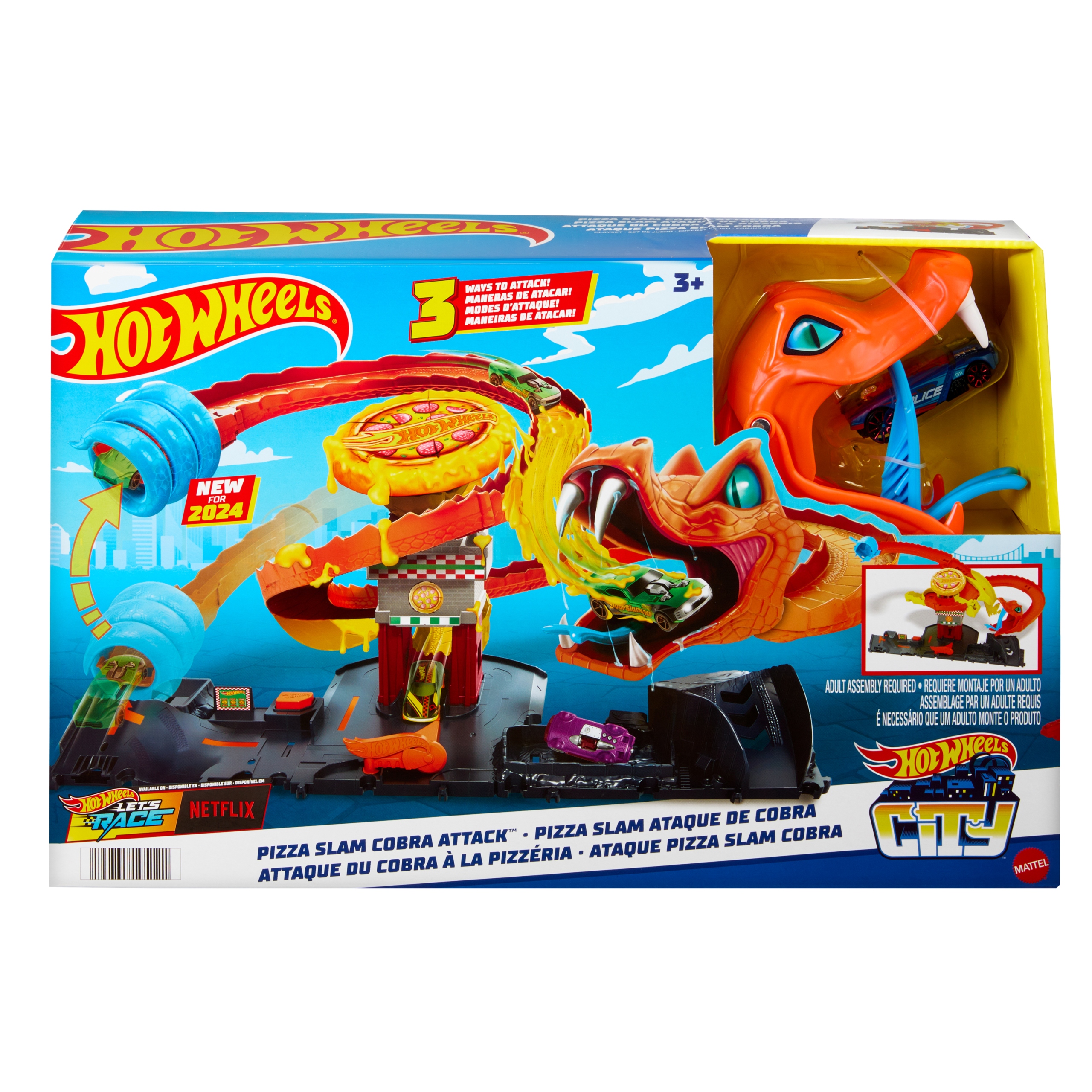 Hot Wheels City Úžasná pizza – Útok kobry HTN81